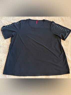 Love Scarlett plus size rhinestone sleeve top, Women’s 2X